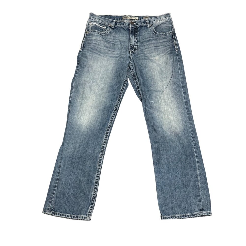 BKE Tyler Straight Mens Denim Jeans Size 36R Medium Wash Blue Cotton Classic Sty